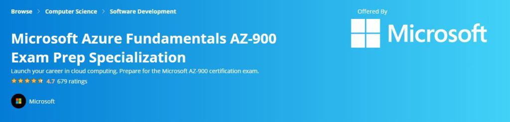 Microsoft Azure Fundamentals AZ-900 Exam Prep Specialization